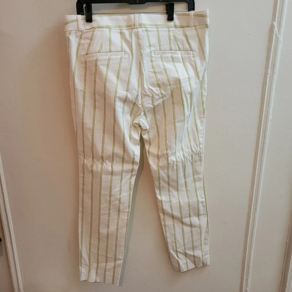 Stripe pant cotton/linen‎ blend. NWOT
